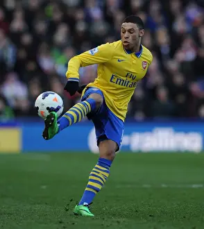 Stoke City V Arsenal 2013-14 Prints: Alex Oxlade-Chamberlain in Action: Stoke City vs Arsenal, Premier League 2013-14
