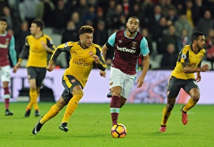 Alex Oxlade-Chamberlain (Arsenal) Winston Reid (West Ham). West Ham United 1:5 Arsenal Alex Oxlade-Chamberlain (Arsenal) Winston Reid (West Ham). West Ham United 1:5 Arsenal