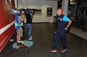 Alex Oxlade-Chamberlain (Arsenal) in the players entrance. Arsenal 2: 1 Olympiacos