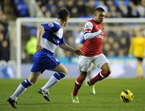 Reading v Arsenal 2012-13 Collection: Alex Oxlade-Chamberlain (Arsenal) Nicky Shorey (Reading). Reading 2: 5 Arsenal. Barclays
