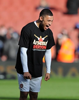Alex Oxlade-Chamberlain (Arsenal) in his Arsenal for Everyone T Shirt. Arsenal 4:1 Sunderland Alex Oxlade-Chamberlain (Arsenal) in his Arsenal for Everyone T Shirt. Arsenal 4:1 Sunderland