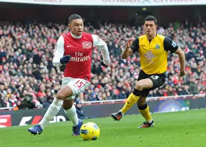 Arsenal V Blackburn Rovers 2011-12 Prints: Alex Oxlade-Chamberlain (Arsenal) Jason Lowe (Rovers). Arsenal 7: 1 Blackburn Rovers