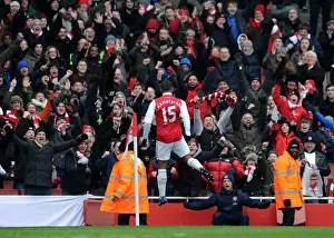 Alex Oxlade-Chamberlain celebrates scoring Arsenals 3rd goal. Arsenal 7: 1 Blackburn Rovers