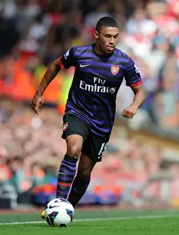 Liverpool V Arsenal 2012-13 Prints: Alex Oxlade-Chamberlain Faces Off at Anfield: Liverpool vs Arsenal (2012-13)