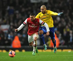 Arsenal V Coventry City - FA Cup 4th Rd 2013-14 Prints: Alex Oxlade-Chamberlain Outpaces Leon Clarke in FA Cup Fourth Round Clash