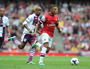 Arsenal V Aston Villa 2013-14 Prints: Alex Oxlade-Chamberlain Outsmarts Fabian Delph: Arsenal vs Aston Villa