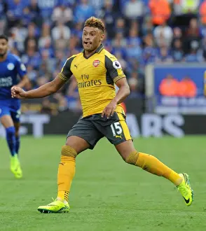Leicester City V Arsenal 2016-17 Prints: Alex Oxlade-Chamberlain: Playing for Arsenal Against Leicester City