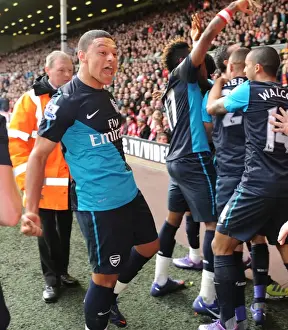 Alex Oxlade-Chamberlain and Robin van Persie Celebrate Arsenal's Winning Goal vs. Liverpool (2012)