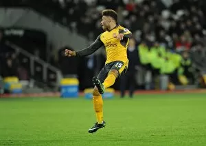 Images Dated 3rd December 2016: Alex Oxlade-Chamberlain scores Arsenals 4th goal. West Ham United 1: 5 Arsenal