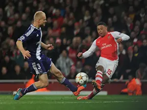 Arsenal V Anderlecht 2014/15 Prints: Alex Oxlade-Chamberlain Scores Third Goal Against RSC Anderlecht in Champions League