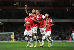 Arsenal V Coventry City - Capital One Cup 2012-13 Prints: Alex Oxlade-Chamberlain Scores the Second Goal: Arsenal's Capital One Cup Victory over Coventry City