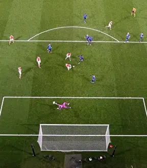 Arsenal V Monaco 2104/15 Prints: Alex Oxlade-Chamberlain Scores the Winner: Arsenal vs AS Monaco