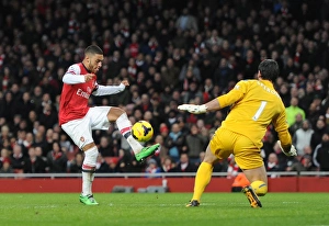 Arsenal V Crystal Palace 2013-14 Prints: Alex Oxlade-Chamberlain Scores the Winning Goal