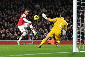 Alex Oxlade-Chamberlain Scores the Winning Goal: Arsenal vs. Crystal Palace, Premier League 2013-14 - Oxlade-Chamberlain's Thrilling Game-Winner at Emirates Stadium