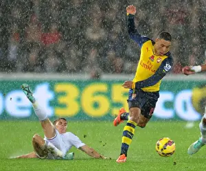 Alex Oxlade-Chamberlain vs Tom Carroll: Intense Battle in Swansea v Arsenal (2014-15)