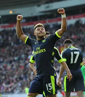 Sunderland V Arsenal 2016-17 Prints: Alex Oxlade-Chamberlain's Goal Celebration: Arsenal's Victory over Sunderland (2016-17)