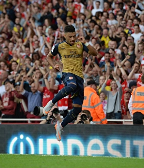 Arsenal V Olympique Lyonnais - Emirates Cup 2015/16 Prints: Alex Oxlade-Chamberlain's Thrilling Goal: Arsenal vs Olympique Lyonnais
