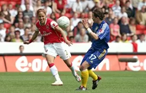 Images Dated 6th May 2008: Alex Scott (Arsenal) Alex Culvin (Leeds)
