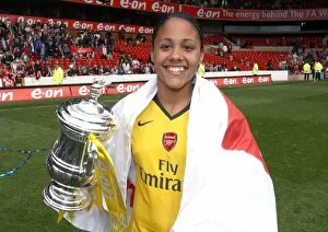 Arsenal Ladies v Charlton - FA Cup Final 2006-07 Collection: Alex Scott (Arsenal) with the FA Cup Trophy