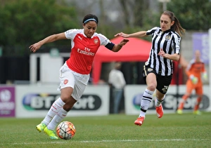 Arsenal Ladies V Notts County Ladies 3rd April 2016 Prints: Alex Scott (Arsenal Ladies) Aileen Whelan (Notts County)