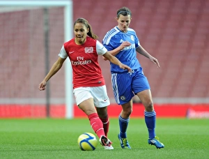 Arsenal Ladies v Chelsea LFC Collection: Alex Scott (Arsenal Ladies) Helen Lander (Chelsea). Arsenal Ladies 3: 1 Chelsea Ladies