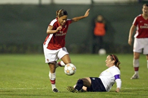 Images Dated 9th October 2008: Alex Scott (Arsenal) Prisca Steinegger (Zurich)