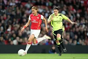 Arsenal Ladies v Chelsea 2007-8 Collection: Alex Scott (Arsenal) Sophie Perry (Chelsea)