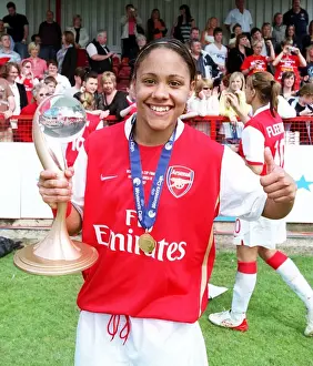 Alex Scott Celebrates UEFA Cup Victory with Arsenal: 0-0 Umea IK, Women's Final, 2007