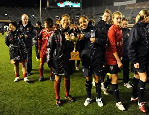 Alex Scott and Homare Sawa Lead Teams to 1-1 Draw in Charity Match between INAC Kobe and Arsenal Ladies at Nishigaoka Stadium, Tokyo (November 30, 2011)