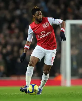 Alex Song in Action for Arsenal against Aston Villa in FA Cup Fourth Round
