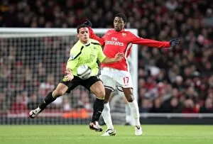 Images Dated 11th November 2008: Alex Song (Arsenal) Amr Zaki (Wigan)