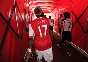 Arsenal v Newcastle United 2010-11 Collection: Alex Song (Arsenal). Arsenal 0: 1 Newcastle United. Barclays Premier League