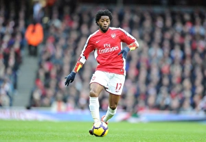 Arsenal v Aston Villa 2009-10 Collection: Alex Song (Arsenal). Arsenal 3: 0 Aston Villa, Barclays Premier League, Emirates Stadium