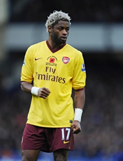 Everton V Arsenal 2010-11 Prints: Alex Song (Arsenal). Everton 1: 2 Arsenal, Barclays Premier League, Goodison Park