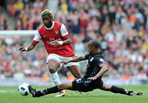 Alex Song (Arsenal) Fabian Delph (Villa). Arsenal 1:2 Aston Villa. Barclays Premier League Alex Song (Arsenal) Fabian Delph (Villa). Arsenal 1:2 Aston Villa. Barclays Premier League