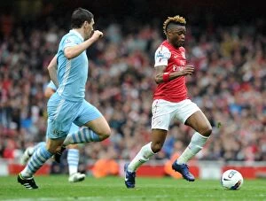Images Dated 8th April 2012: Alex Song (Arsenal) Gareth Barry (Man City). Arsenal 1: 0 Manchester City
