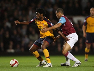Images Dated 26th October 2008: Alex Song (Arsenal) Hayden Mullins (West Ham)