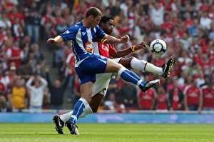 Song Alexandre Collection: Alex Song (Arsenal) Jason Koumas (Wigan)