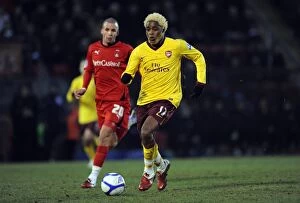 Leyton Orient v Arsenal - FA Cup 2010-2011 Collection: Alex Song (Arsenal) Jimmy Smith (Orient). Leyton Orient 1: 1 Arsenal. FA Cup 5th Round