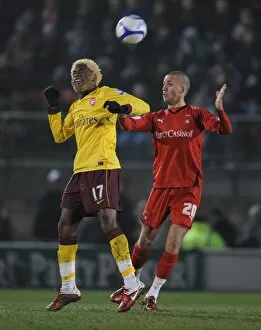 Leyton Orient v Arsenal - FA Cup 2010-2011 Collection: Alex Song (Arsenal) Jimmy Smith (Orient). Leyton Orient 1: 1 Arsenal, FA Cup Fifth Round