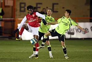 Arsenal Reserves V Chelsea Reserves 2007-08 Prints: Alex Song (Arsenal) Jimmy Smith and Sergio Tejera Rordiguez (Chelsea)