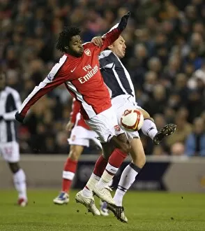 West Bromwich Albion v Arsenal 2008-9 Collection: Alex Song (Arsenal) Jonathan Greening (West Brom)