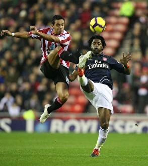 Images Dated 21st November 2009: Alex Song (Arsenal) Kieran Richardson (Sunderland). Sunderland 1: 0 Arsenal