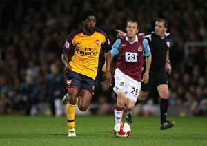 Images Dated 26th October 2008: Alex Song (Arsenal) Lee Bowyer (West Ham)