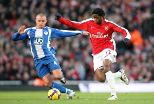 Images Dated 6th December 2008: Alex Song (Arsenal) Lee Catermole (Wigan)