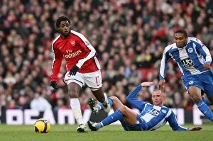 Images Dated 6th December 2008: Alex Song (Arsenal) Lee Cattermole (Wigan)