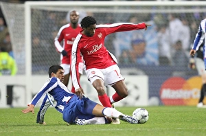 FC Porto v Arsenal 2008-9 Collection: Alex Song (Arsenal) Lucho (FC Porto)