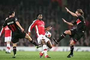 Arsenal V AZ Alkmaar 2009-10 Prints: Alex Song (Arsenal) Maarten Martens and Brett Holman (AZ)