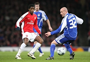 Arsenal V Dynamo Kyiv 2008-9 Prints: Alex Song (Arsenal) Malkhaz Asatiani (Dynamo Kyiv)