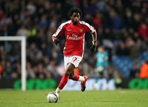 Manchester City V Arsenal - Carling Cup 2009-10 Prints: Alex Song (Arsenal). Manchester City 3: 0 Arsenal. Carlin Cup 5th Round